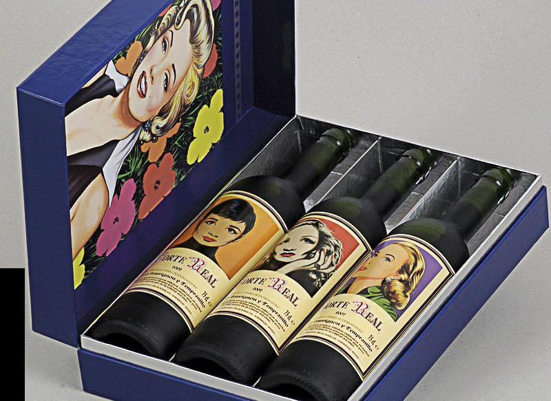 Estuche bisagra papel con cajón interior